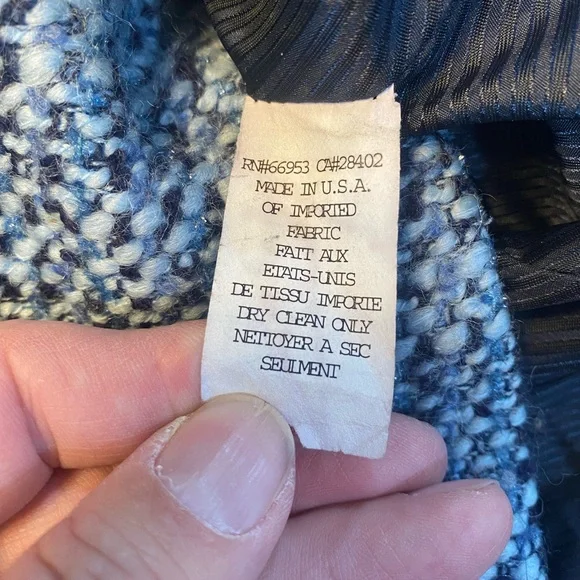 Cynthia Steffe Blue Tweed Skirt Set - Picture 11 of 12